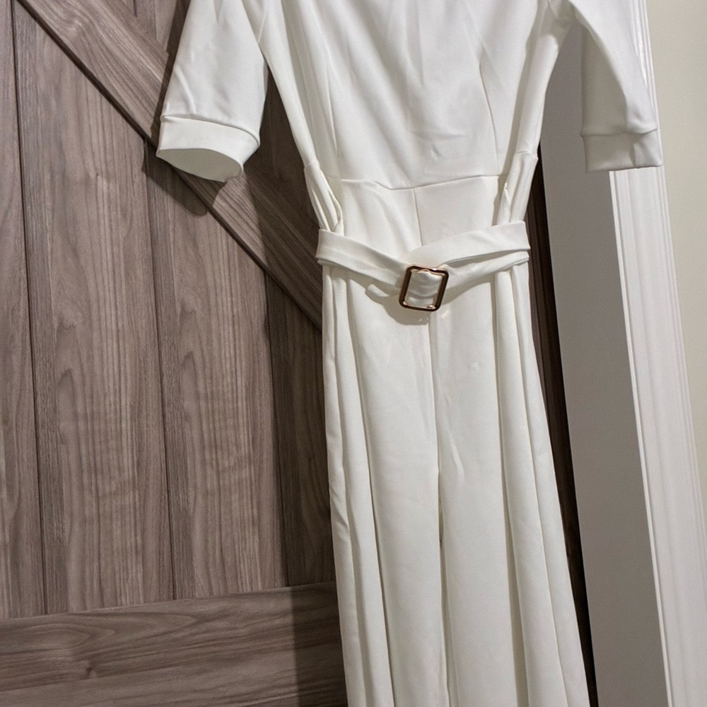 BUNDLE ITEM * White Belted PANT DRESS NWT
